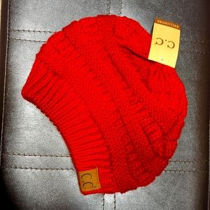 C.C.Red Knit Hat